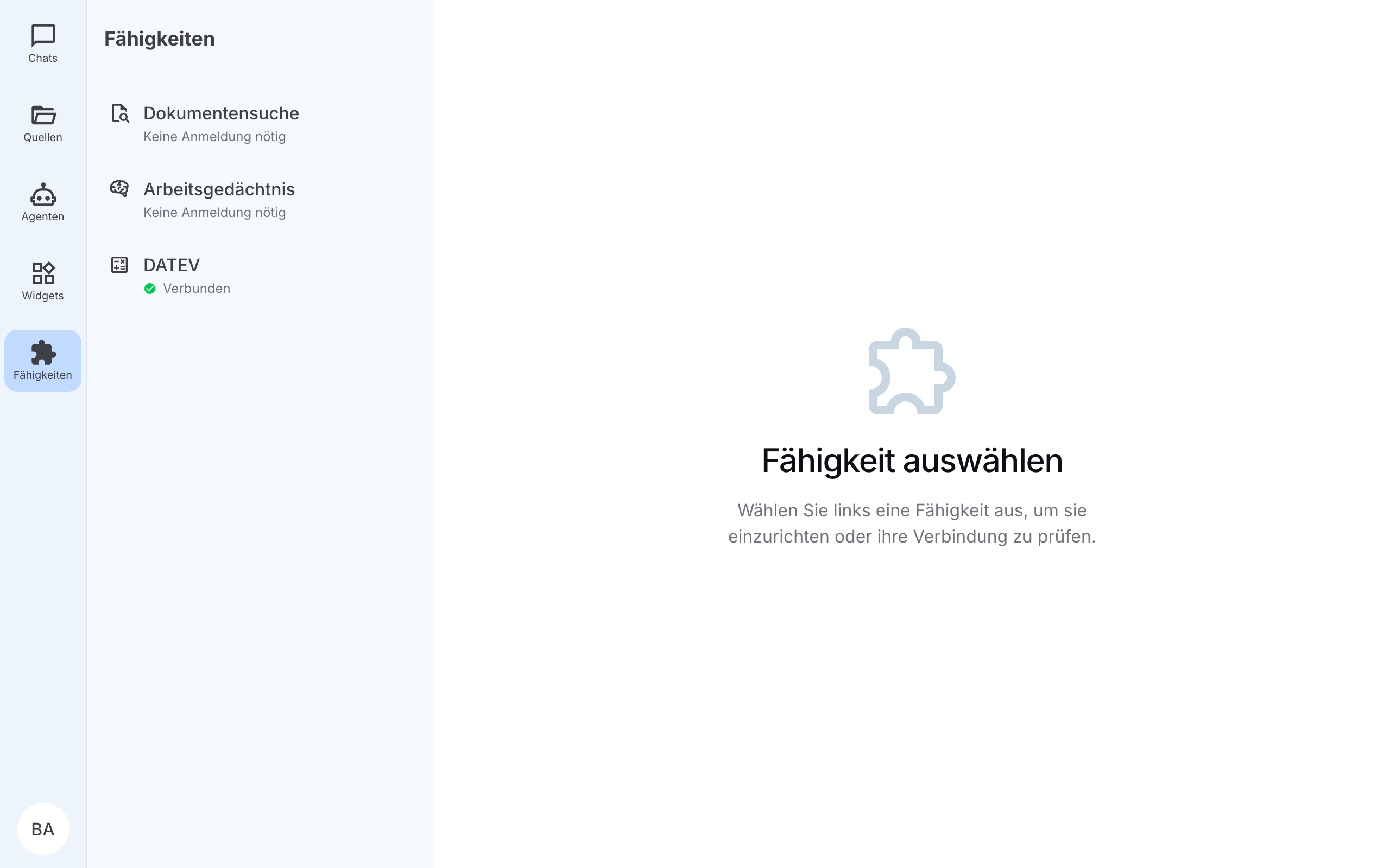 Übersicht der Fähigkeiten